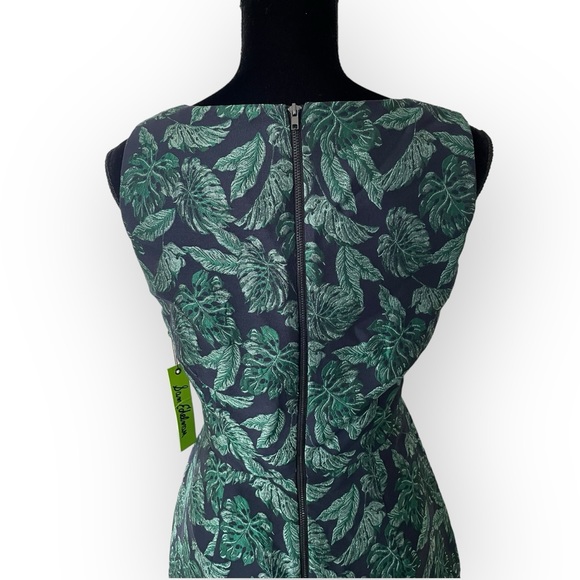 Sam Edelman leaf print v-neck fit and flare sleeveless cocktail dress size 8 new - Picture 5 of 9